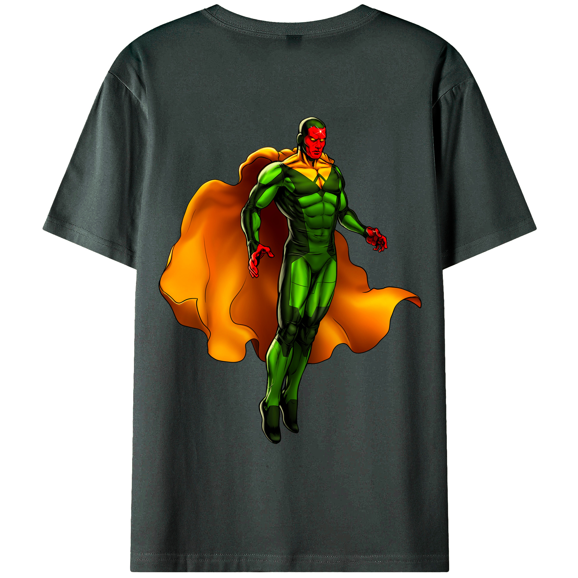 （画像用） アベンジャーズ The Avengers 綿100％ メンズ半袖Tシャツ（バックプリント） 通気性